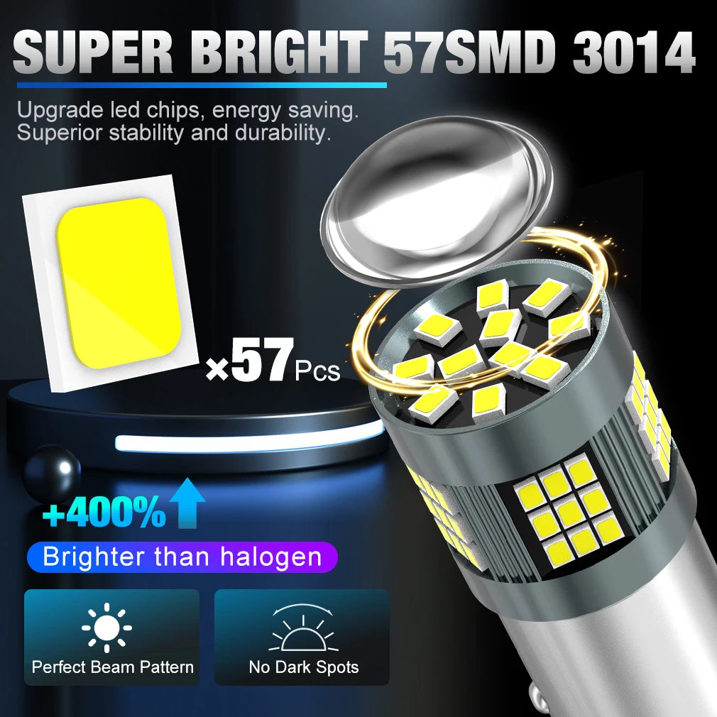 1156 BA15S P21W Led Light Canbus 2016 SMD BAU15S PY21W 7440 W21W WY21W T20 7443 W21 Revers