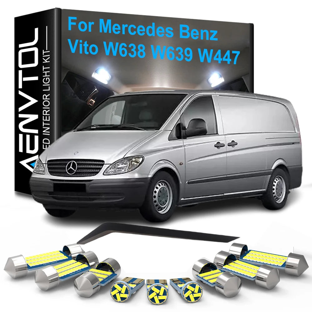 LED Interior Light Kit for Mercedes Benz Vito W638 W639 W447 1996-2018 - Canbus Dome Map Door Trunk Bulbs | AUTOKITSHOP