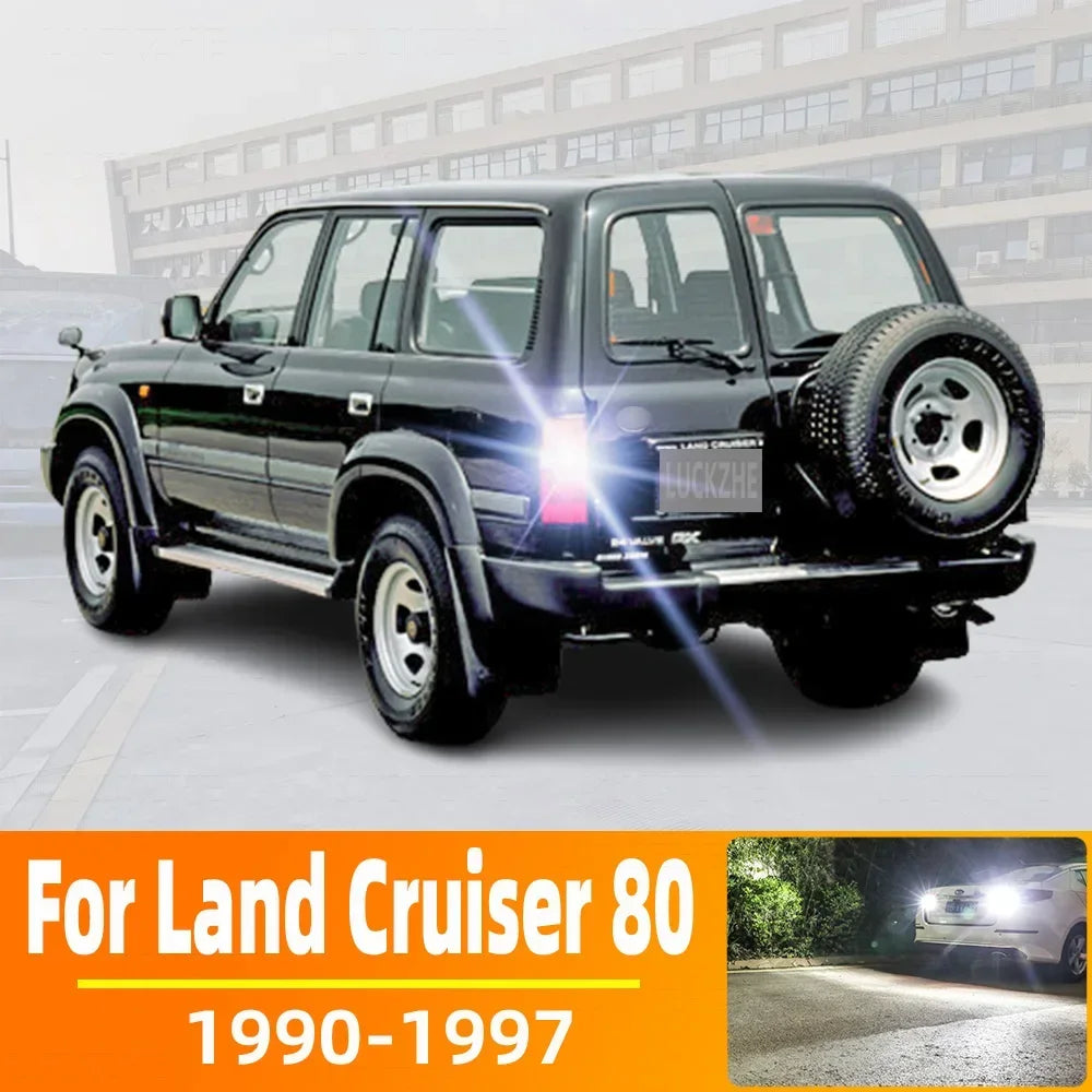 2-Piece LED Interior Light Kit for Toyota Land Cruiser 80 Series 80J 1990-1997 - Canbus Dome Map Door Trunk Bulbs | A...