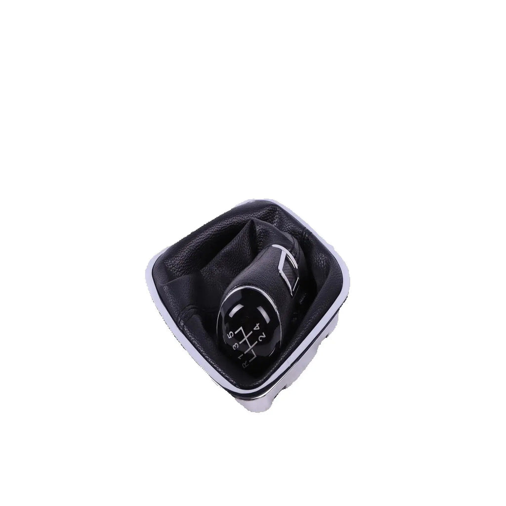 5 Speed Gear Shift Knob Lever Boot Set FOR Polo Vento 2013-2021 Black Leather Car Accessor