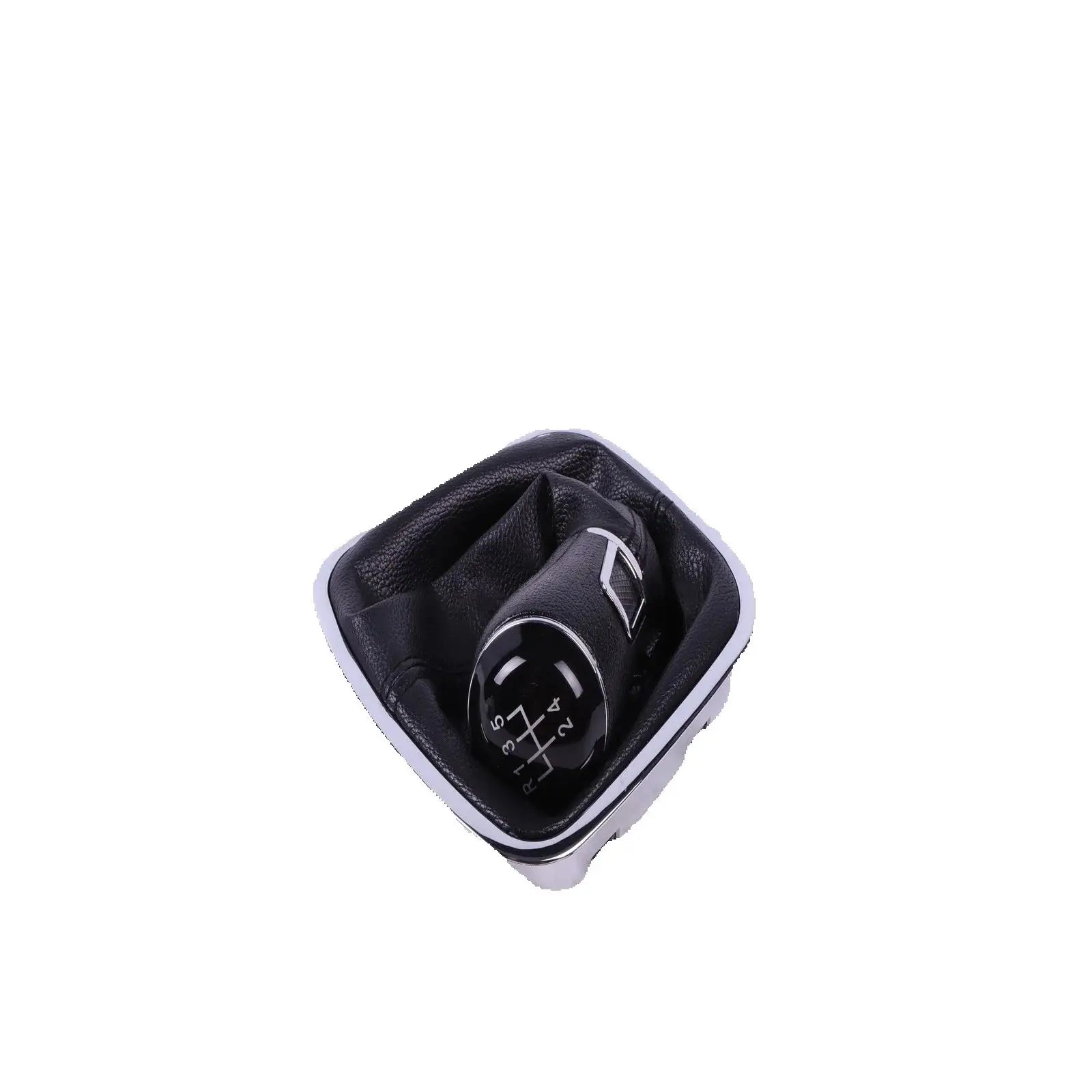 5 Speed Gear Shift Knob Lever Boot Set FOR Polo Vento 2013-2021 Black Leather Car Accessor