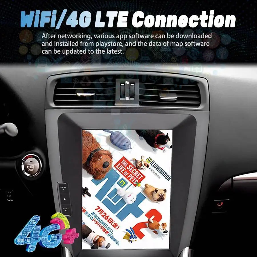 Stereo GPS Carplay Android 13 IPS Screen For Lexus IS250 IS300 IS350 2006-2012 Car Multime | AUTOKITSHOP