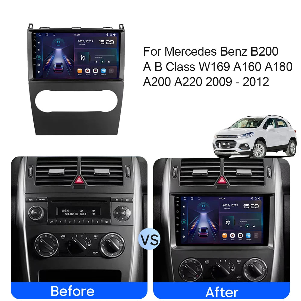 For Mercedes-Benz B200 A B Class W169 A160 A180 A200 A220 2009-2012 Car Radio Multimedia P
