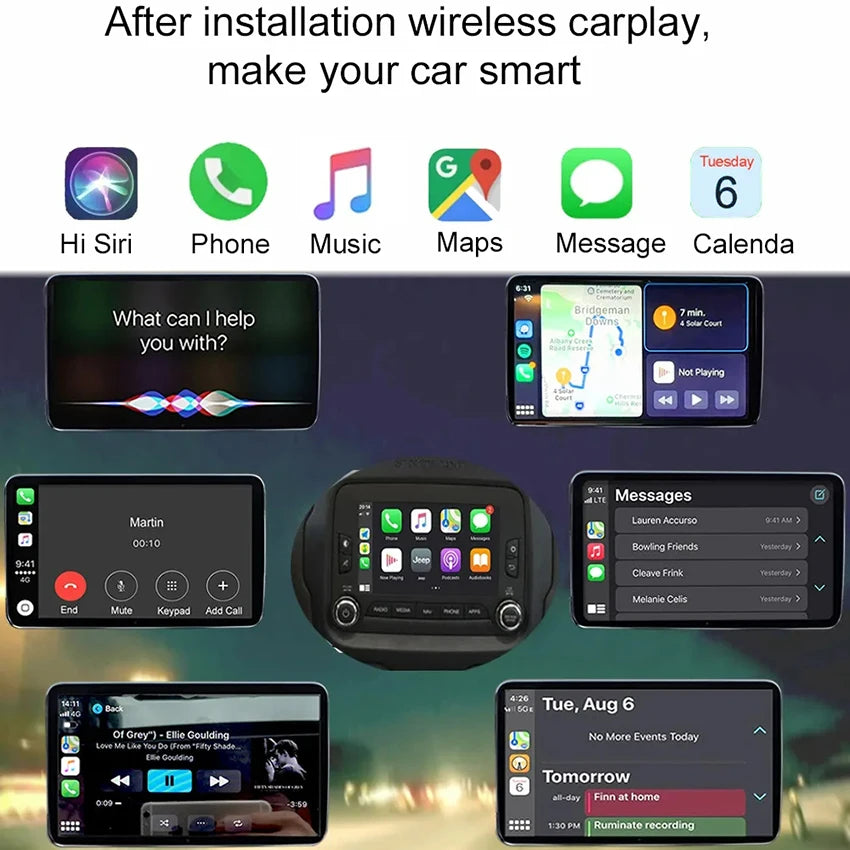 Wireless CarPlay and Android Auto Interface for Alfa Guiletta 2013-2019 Mirror Link Car Pl