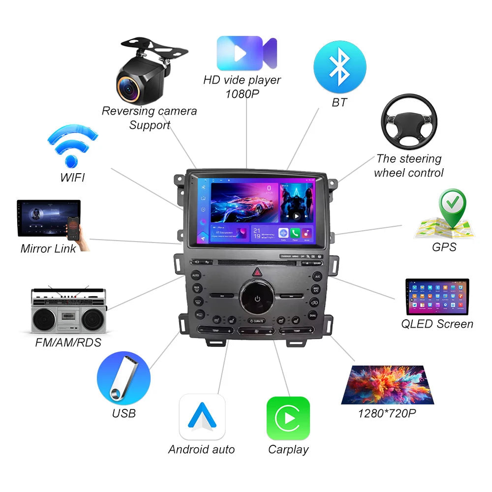 Android 16 Car Radio For Ford Edge 2011 2012 2014 2015 Multimedia Video Player Carplay And | AUTOKITSHOP