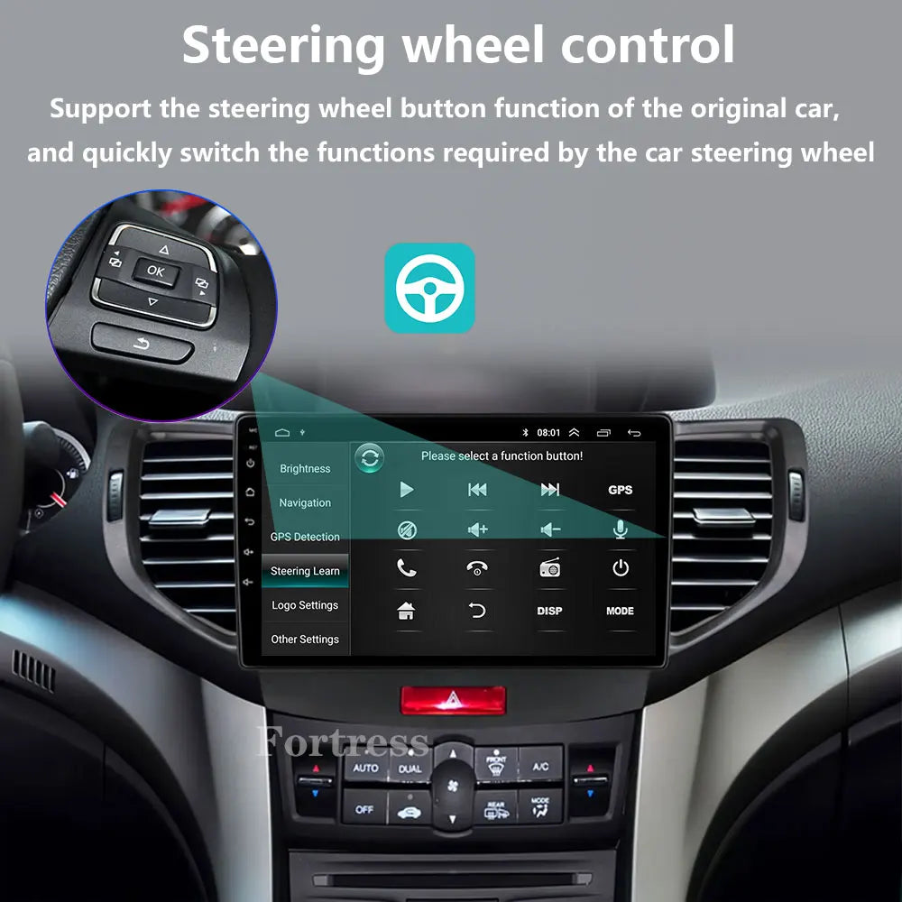 Android 16 Carplay Auto DSP 2K Screen Multimedia Player For Honda Accord 8 2008-2012 Autor