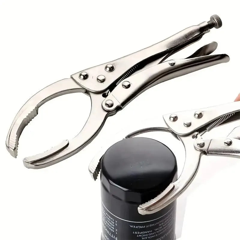 Adjustable Clamp Oil Filter Wrench Tool for Car Truck Oil Change Universal Fit for Engine Filter - Automotive LED Light