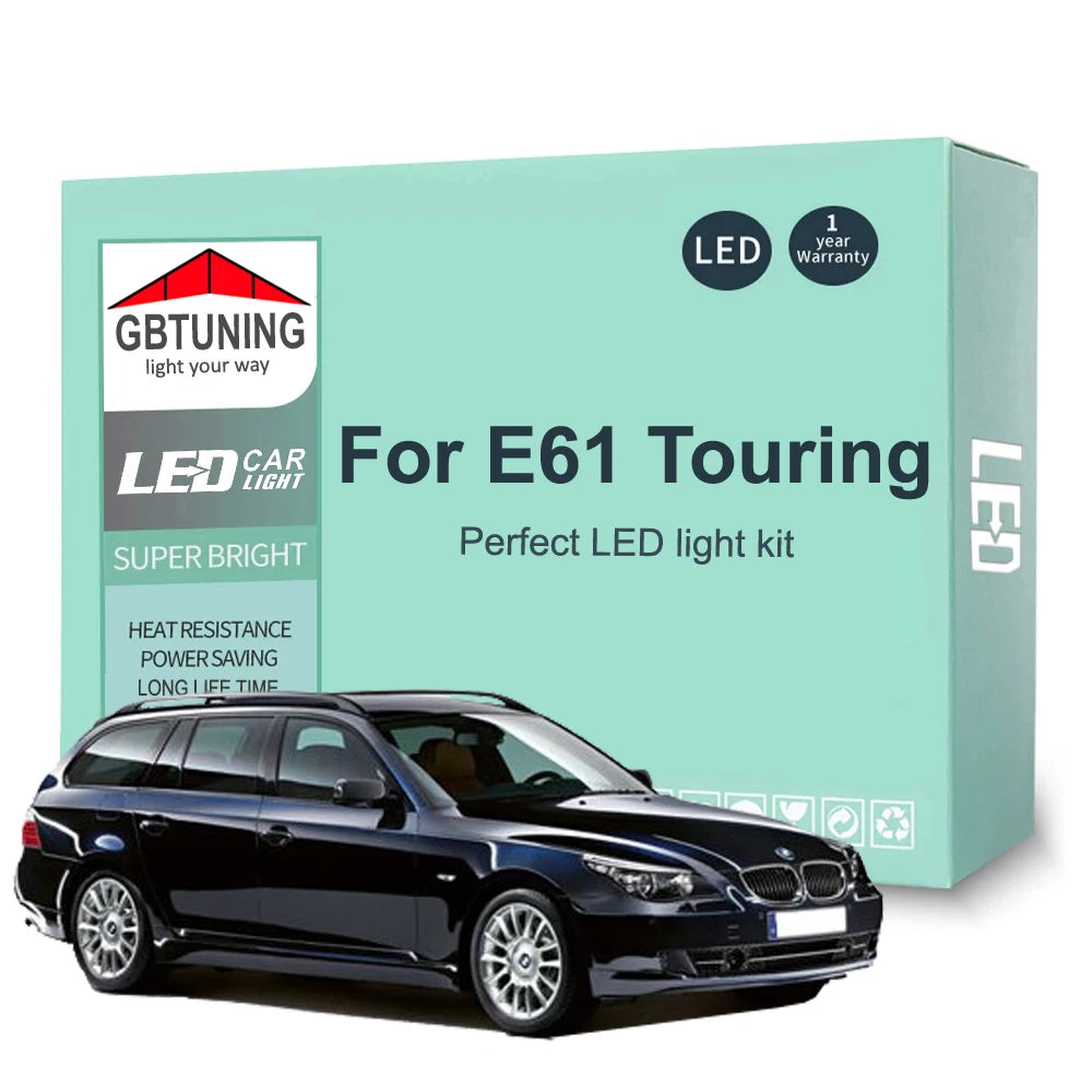 22-Piece LED Interior Light Kit for BMW 5 Series E61 Touring 525 528 530 2004-2010 - Canbus Dome Map Door Trunk Bulbs...
