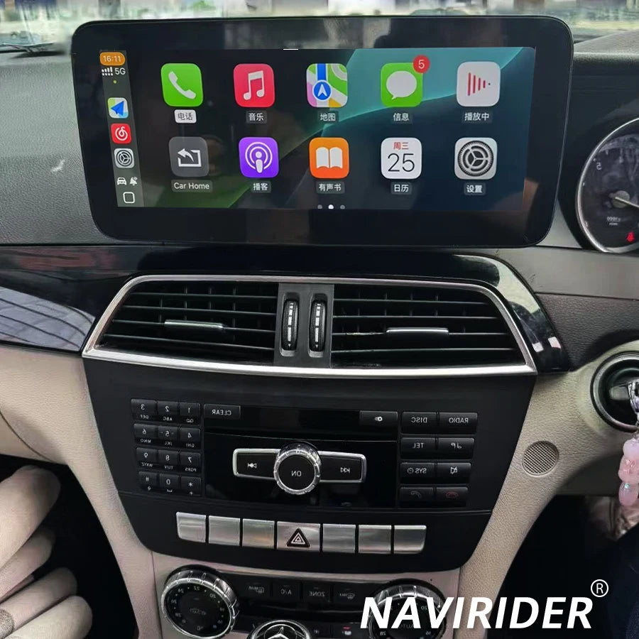 10.25Inch RHD Navi Car Radio For Mercedes Benz C Class W204 2011-2014 CarPlay BT Android 1