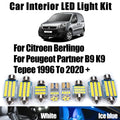 LED Interior Light Kit for Citroen Berlingo For Peugeot Partner B9 K9 Tepee - Canbus Error-Free Bulbs | AUTOKITSHOP