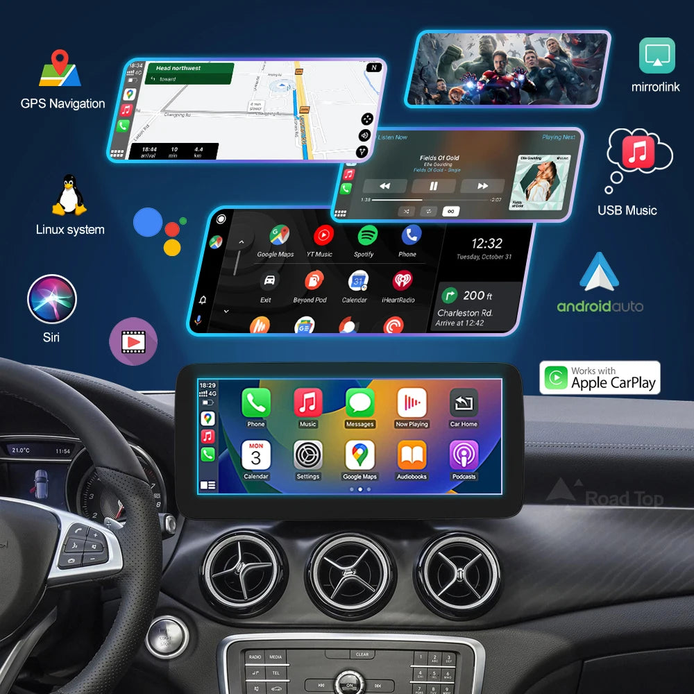 CN Multimedia Display For Benz A B CLA GLA 2016-2018 NTG5.0 Touch Screen Wireless Carplay  | AUTOKITSHOP