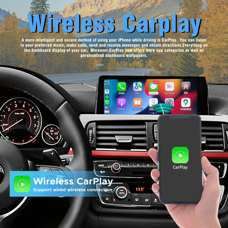 Wireless CarPlay & Android Auto Retrofi For BMW 1 2 F20 F21 F22 F23 F45 2012-2020 NBT EVO