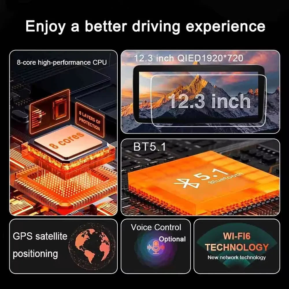 12.3" Android 15 Carplay Car Radio For Chevrolet Cruze J300 2009 - 2014 Multimedia Player