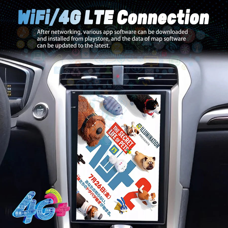 12.1" Touch Screen For Ford Fusion Mondeo 5 2014 - 2019 Car Radio Audio Multimedia Video P