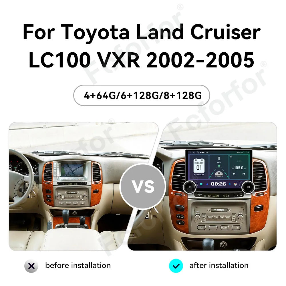 Large HD Display 11.5 Inch Android 15 Car Radio GPS Multimedia Stereo Head Unit For Toyota