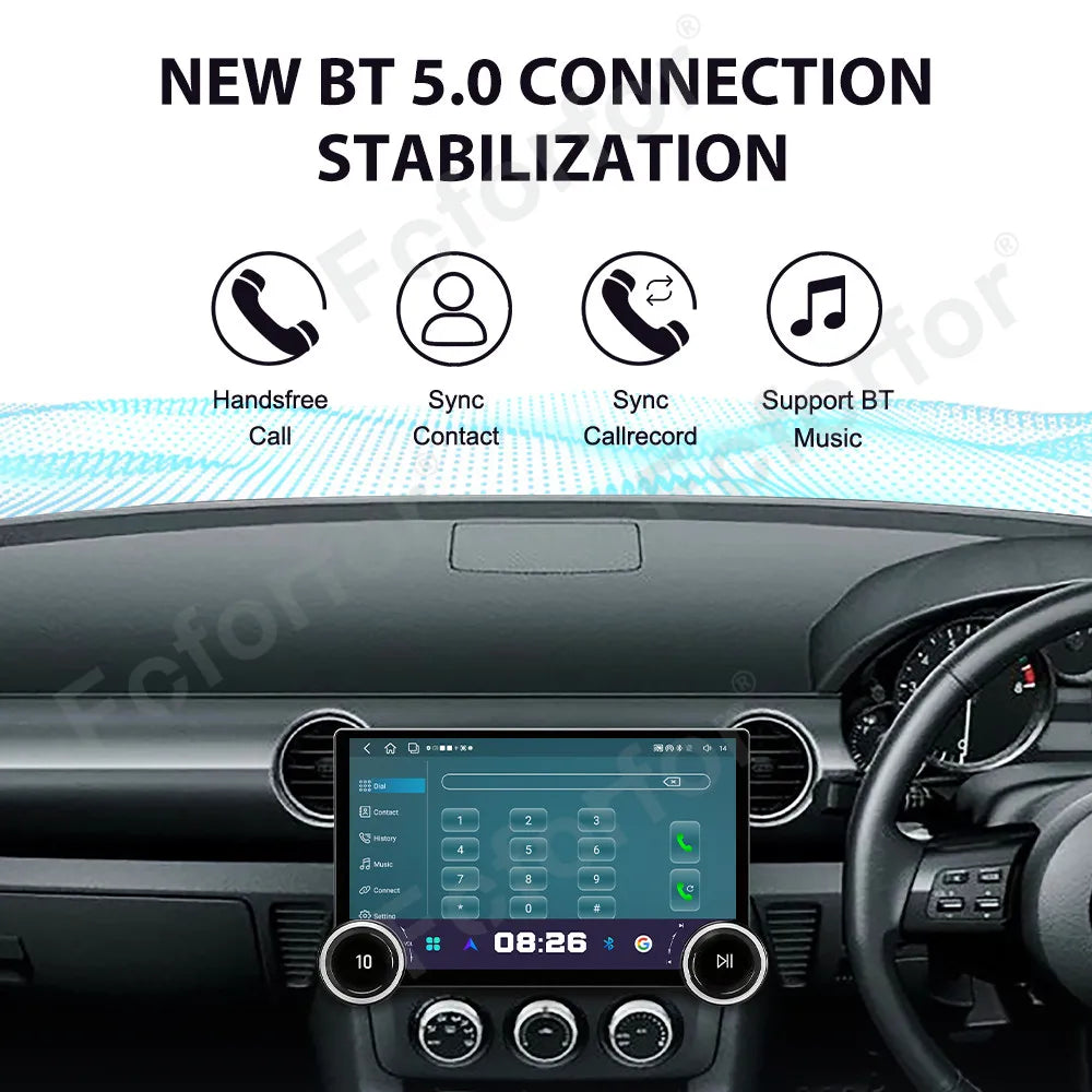 Upgrade 11.5 Inch Android 15 Ultra Clear HD Touch Screen Wireless CarPlay GPS Multimedia P