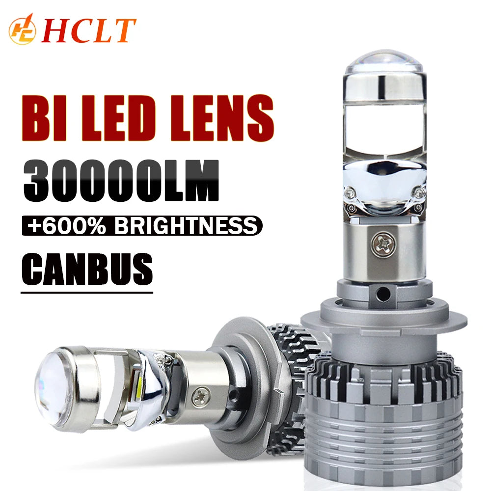 H7 H4 LED Headlight Mini Lens Projector H11 9005 HB3 9006 HB4 Bulb 30000LM Canbus 6000K Su
