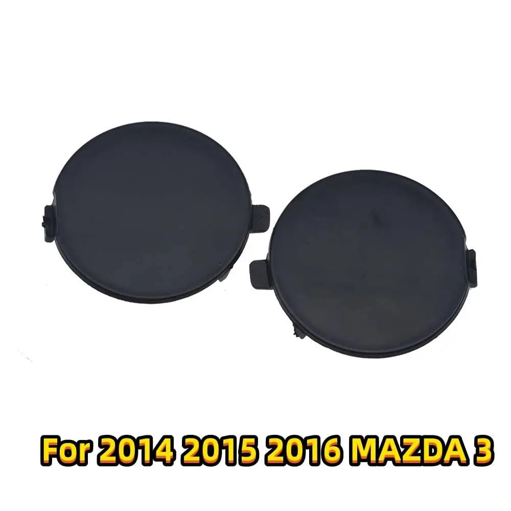 Pair Black Rear Left & Right Bumper Tow Eye Hook Cover Cap For 2014-2016 Mazda 3