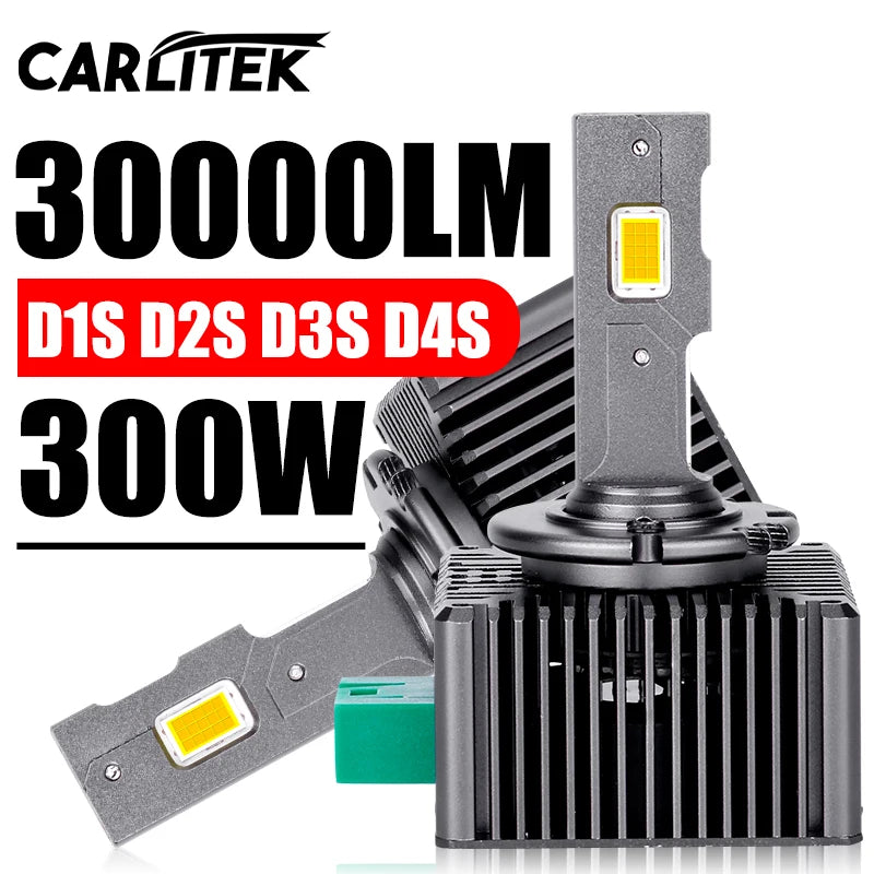 CARLitek D1S D3S LED Headlight HID D2S D4S D5S D8S Turbo LED D1R D2R D3R D4R 30000LM 300W