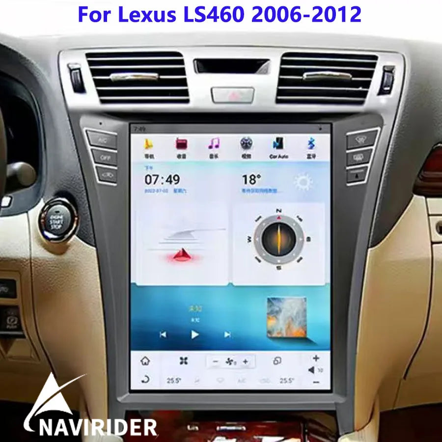 Android 256G Vertical Screen For Lexus LS460 LS600h 2006-2012 Qualcomm 665 Snapdragon Car  | AUTOKITSHOP