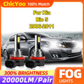 60W CSP Chips LED Fog Lamps 20000LM Super Bright Fog Lights 6000K White 12V For Kia Rio 5