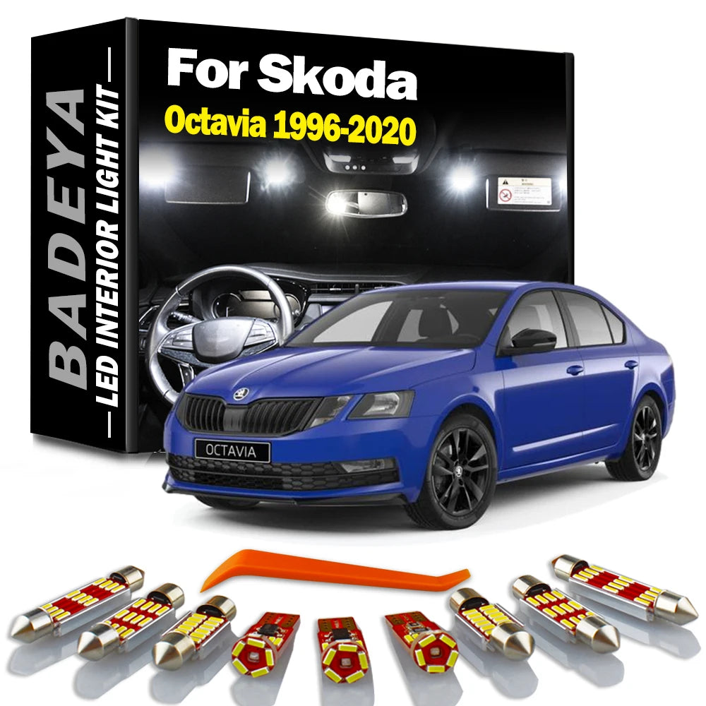 Interior Roof Light Kit For Skoda Octavia MK1 MK2 MK3 I II III A5 A7 1U 1U2 1U5 1Z 1Z3 1Z5