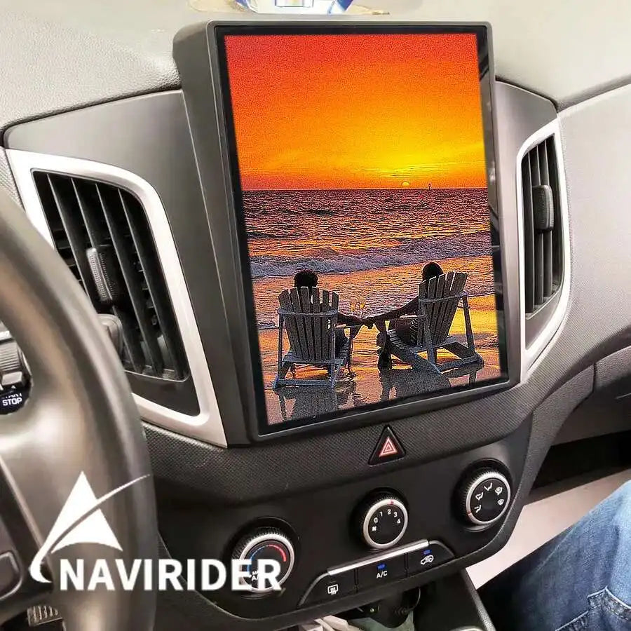 Veritical Screen 64GB Car Multimedia GPS Navigation For Hyundai Creta 2017 IX25 Audio Blue
