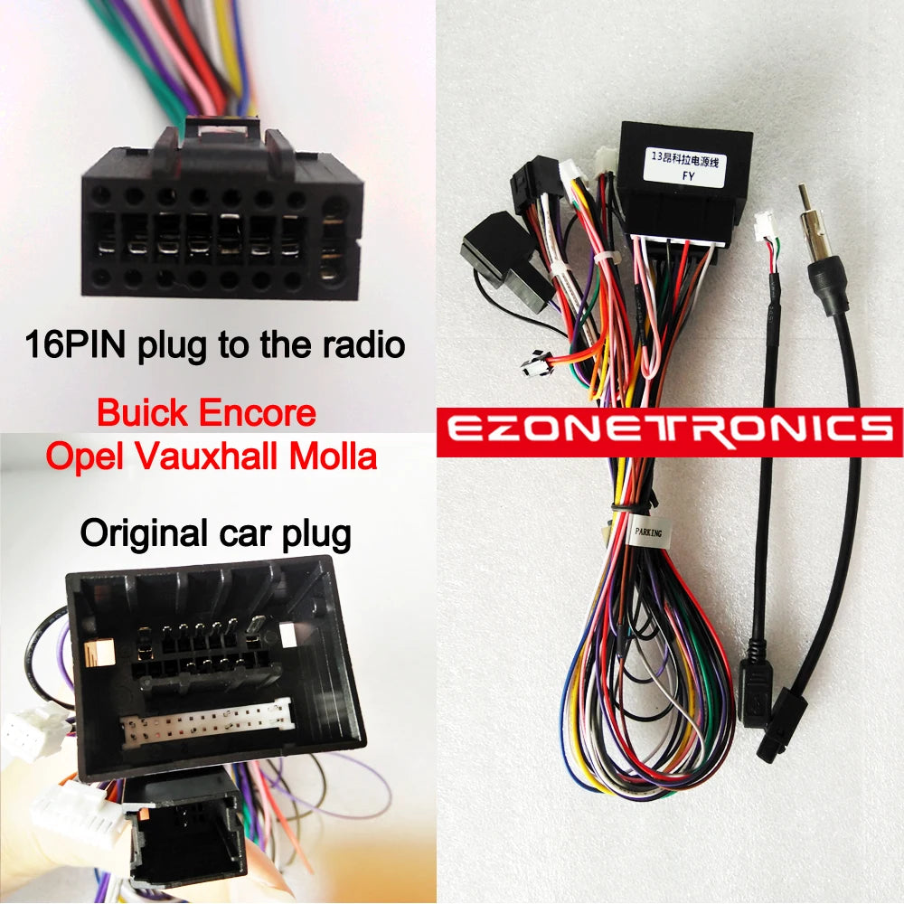 1-2Din Car DVD Cable Plug Canbus box Fitting Adaptor Dash Kits For Buick Encore 2013 Opel