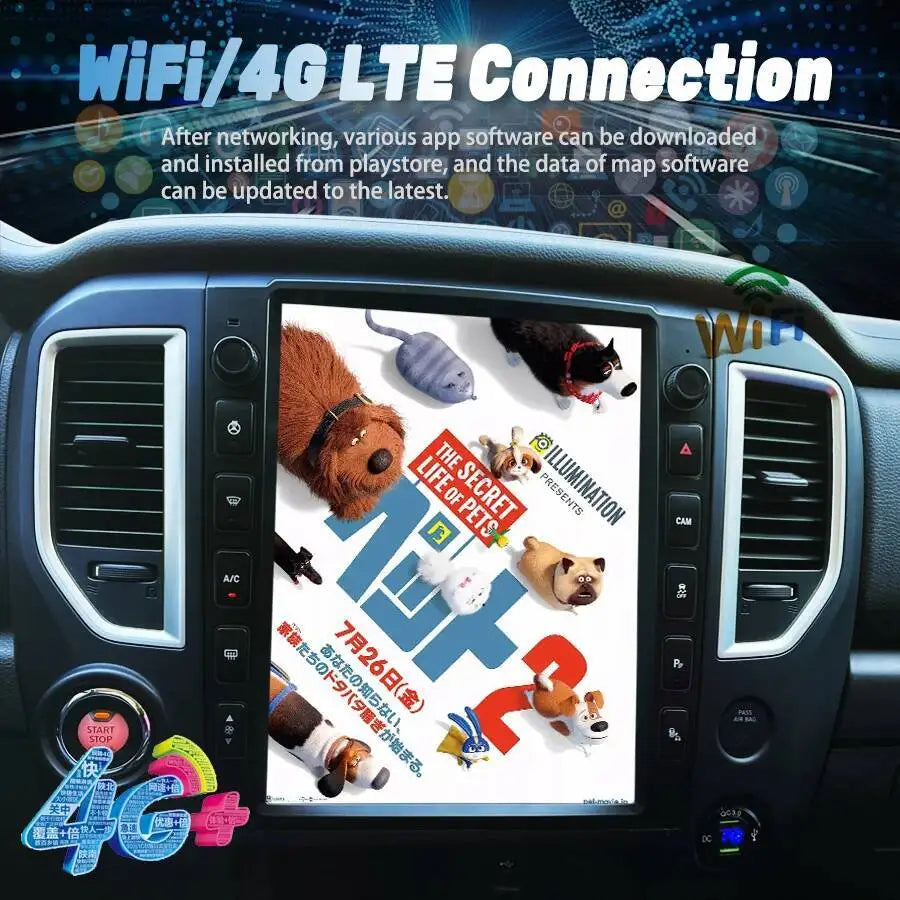 For Nissan Titan 2016 2018 13inch Android Screen Radio 2din GPS Carplay Car Multimedia Vid | AUTOKITSHOP