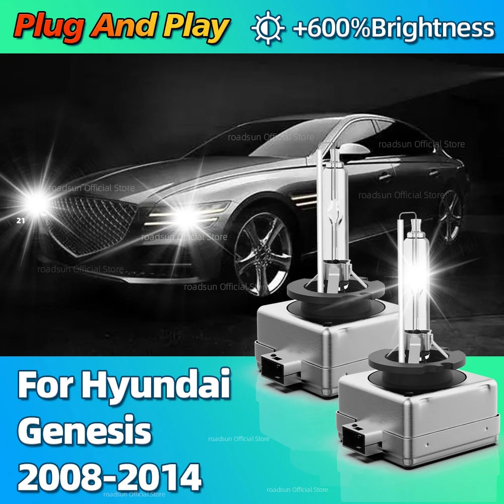 6000K Car Headlight 35W D1S Xenon HID Car Bulbs 35W Headlamp For Hyundai Genesis 2008 2009