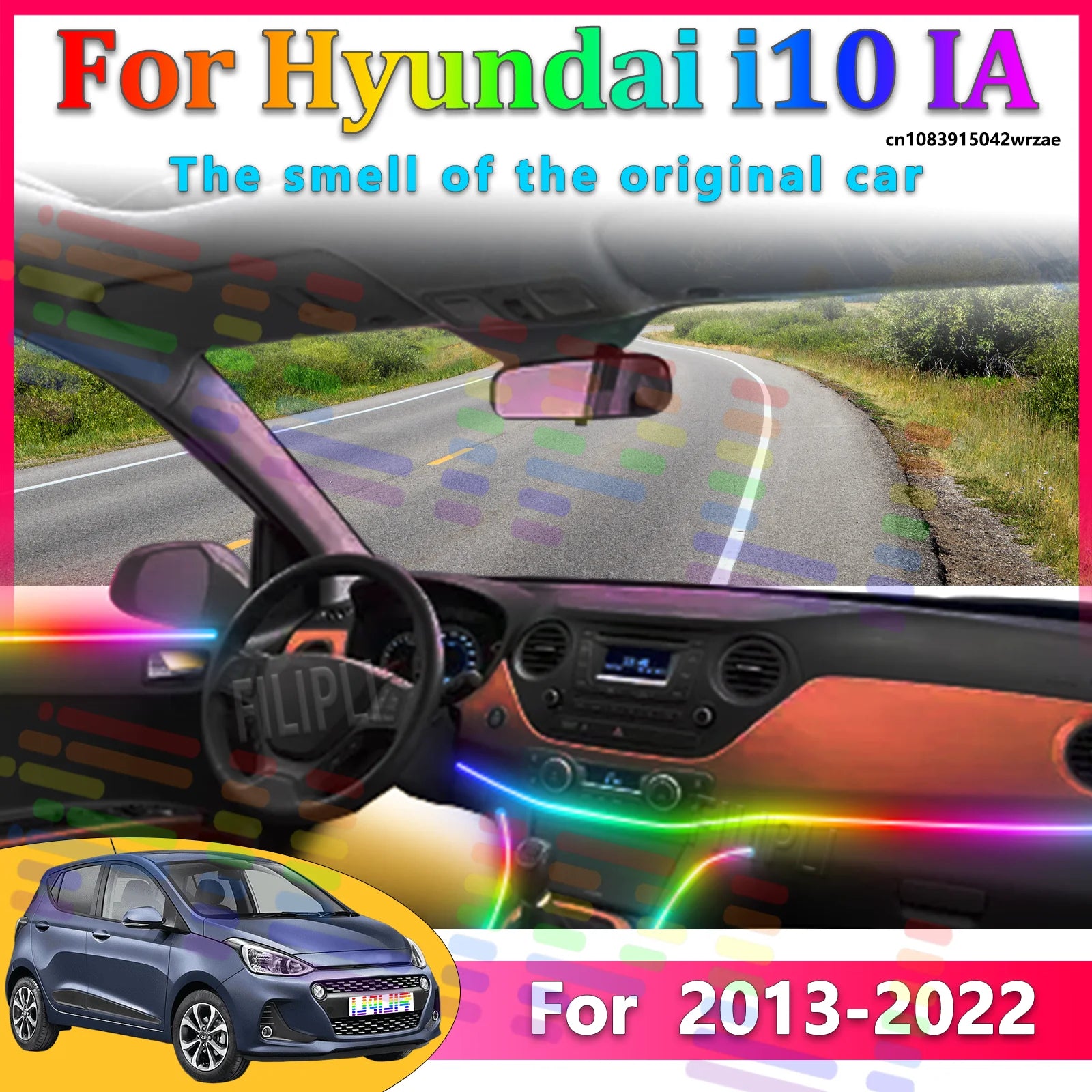 64 RGB - Neon Strip - for Hyundai 2013-2022 - App Control - Car Interior Lighting | AUTOKITSHOP