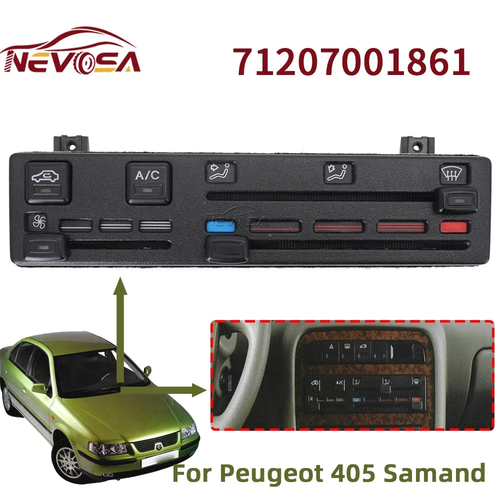 Air Condition For Peugeot 405 Samand AC Heater Panel Climate Control Car Switch  for Peugeot 1586-1518 - Automotive LED