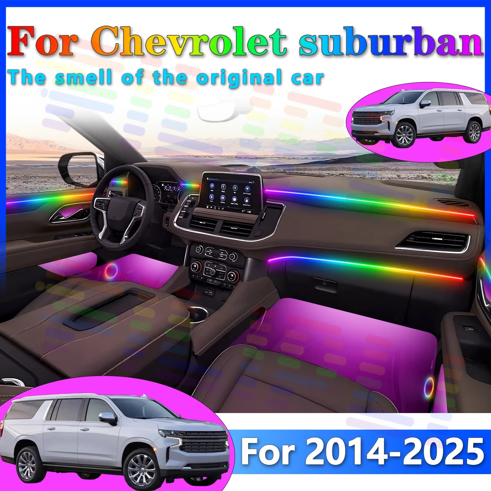 RGB - Ambient Light - for Chevrolet 2014-2025 - App Control - Car Interior Lighting | AUTOKITSHOP
