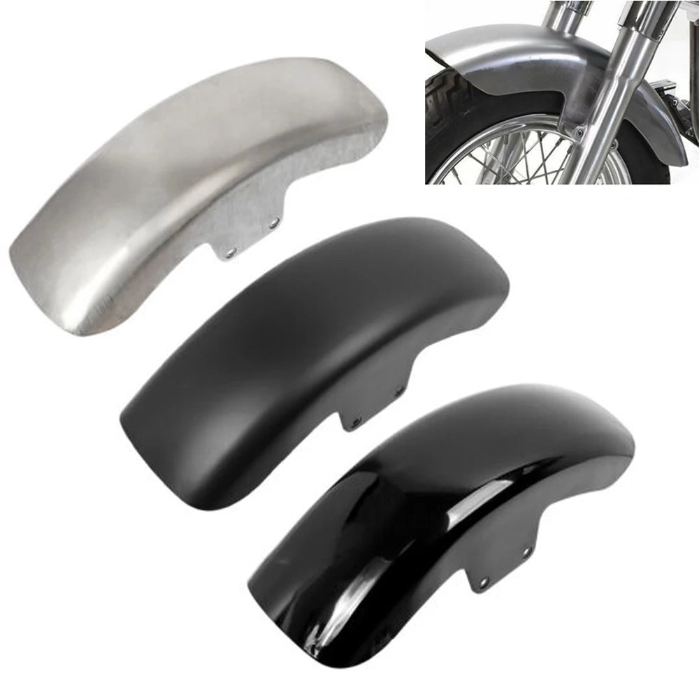 Motorcycle Gloss / Matte Black Front Fender Mudguard Cover Protector For Harley Softail Slim FLS - Automotive LED Light