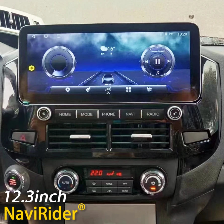 12.3inch Android Screen For Mitsubishi Pajero 4 V80 V88 V90 V93 V97 V98 2007-2020 Car Radi