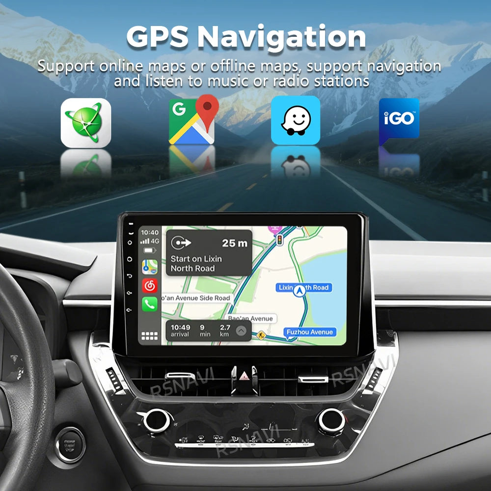 Plug and Play Android 16 For Toyota Corolla 12 Cross 2019-2022 2K QLED Android Car Radio V