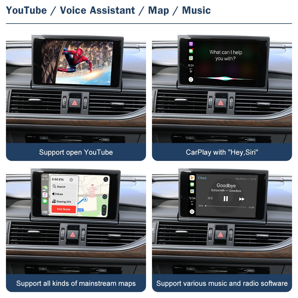 Road Top Wireless CarPlay Interface for Audi A6 A7 RMC HN MHI2 2012-2018 with AirPlay Mirr | AUTOKITSHOP