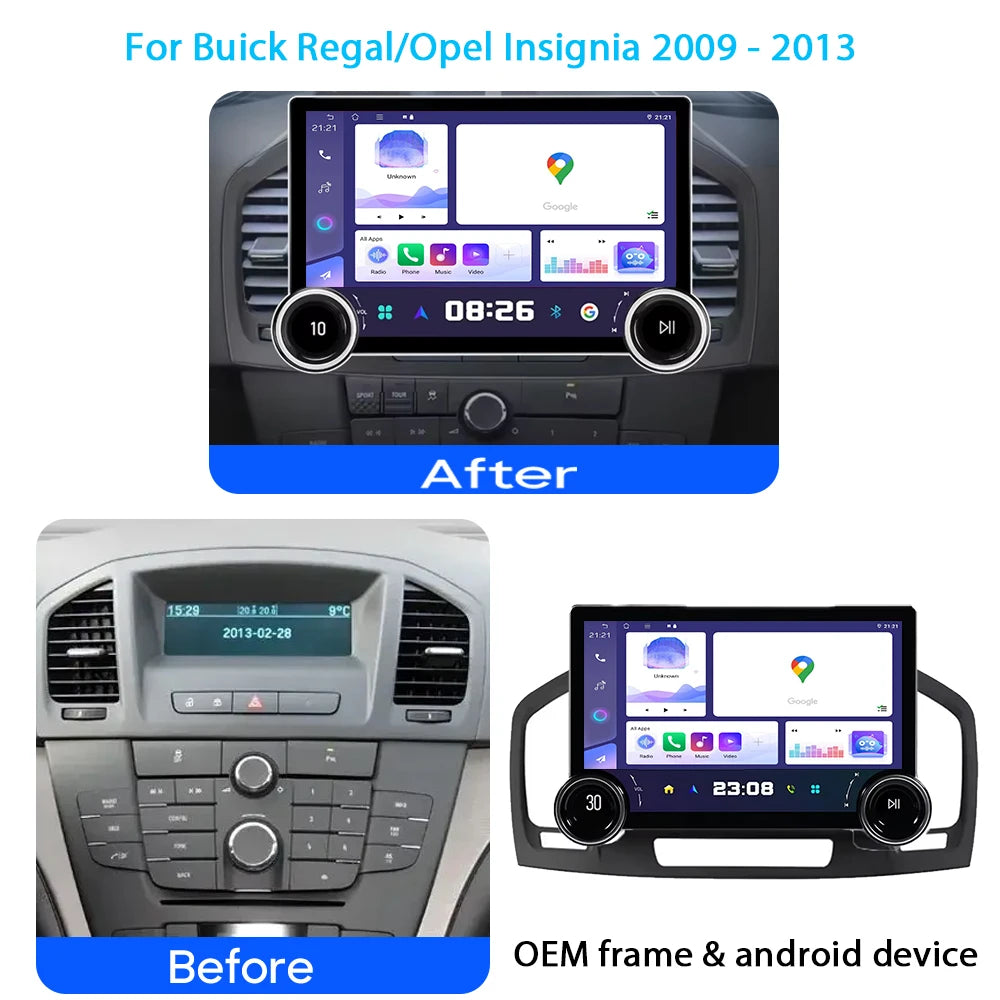 5G WIFI For Buick Regal Opel Insignia 2009 - 2013 Car Android Auto Radio Carplay Navigatio