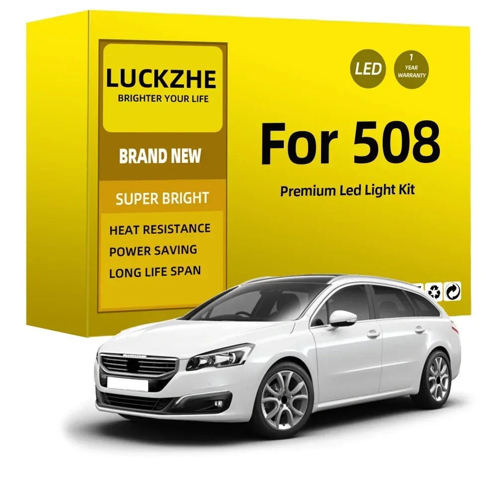 LED Interior Light Kit for Peugeot 508 SW 2010-2015 - Canbus Dome Map Door Trunk Bulbs | AUTOKITSHOP