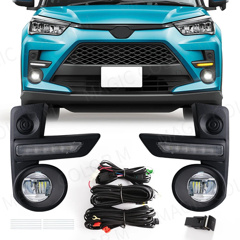 For Toyota Raize 2020 2021 2022 Led Fog Lamps Daytime Running Light DRL Driving Daylight W | AUTOKITSHOP