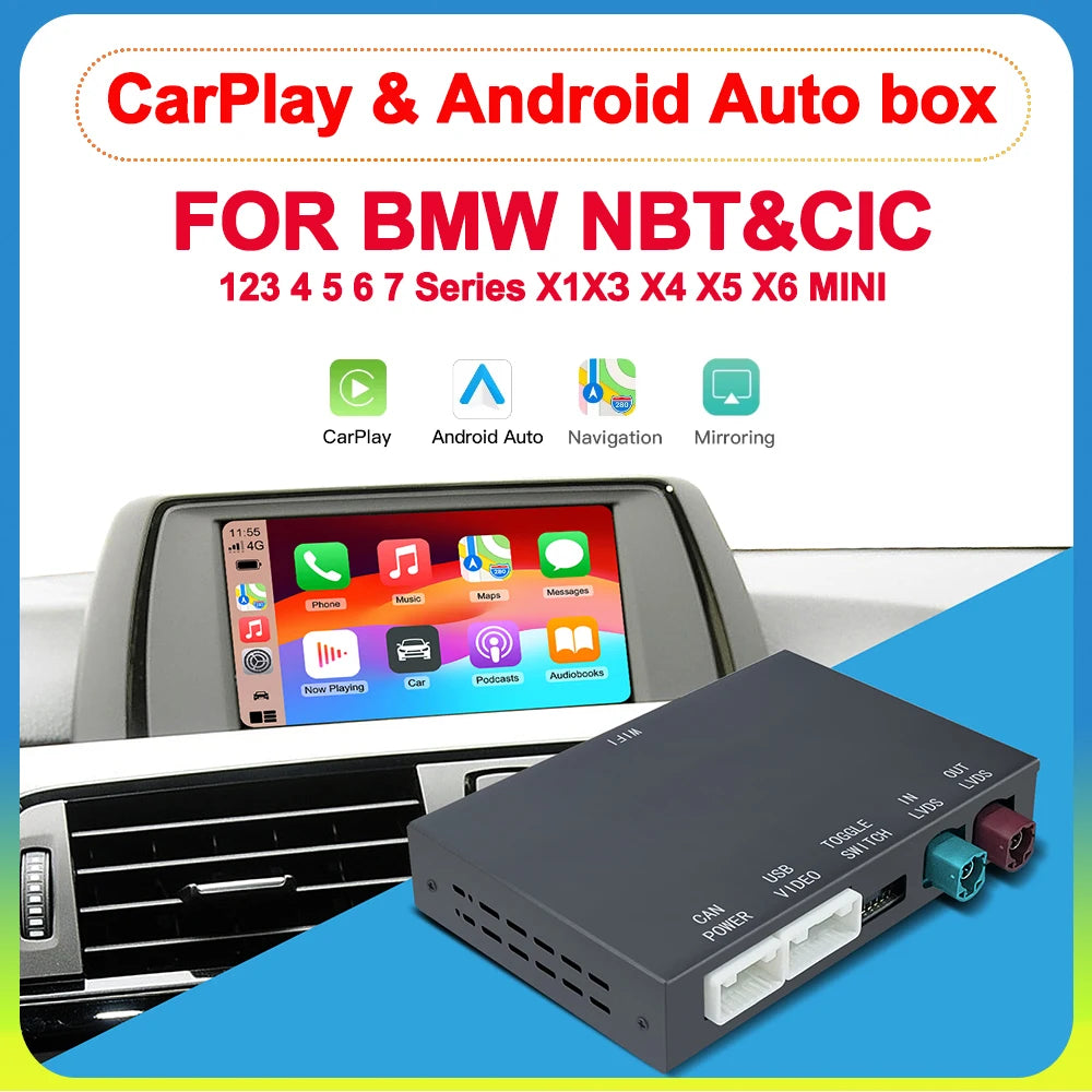 Wireless CarPlay Android For BMW NBT CIC System BMW NBT CIC System 1 2 3 4 5 6 7 Series X1