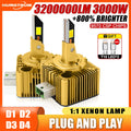 D1S D3S Led Canbus Headlight 3200000LM 3000W Super Bright Plug And Play D2S D8S D4S D1R D4