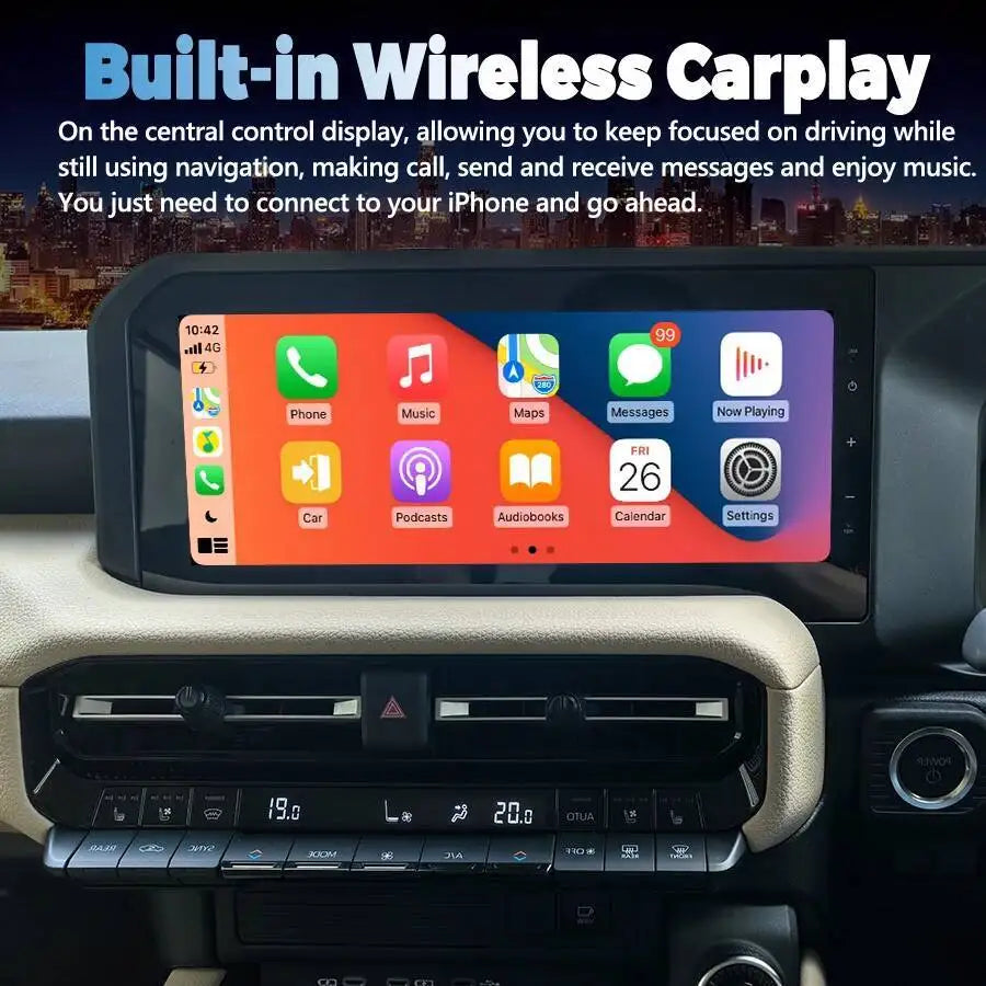 For Toyota Prado 2024 Right-Hand Drive Carplay Multimedia Video Player GPS Navigation Head | AUTOKITSHOP