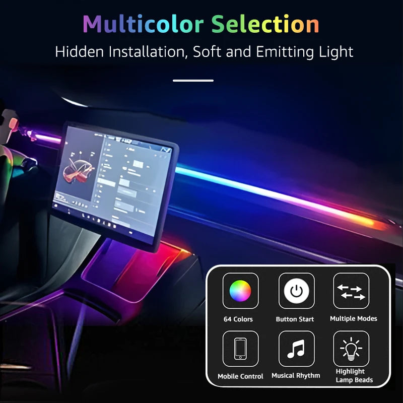 64 Color - Ambient Light - App Control - Car Interior Lighting | AUTOKITSHOP
