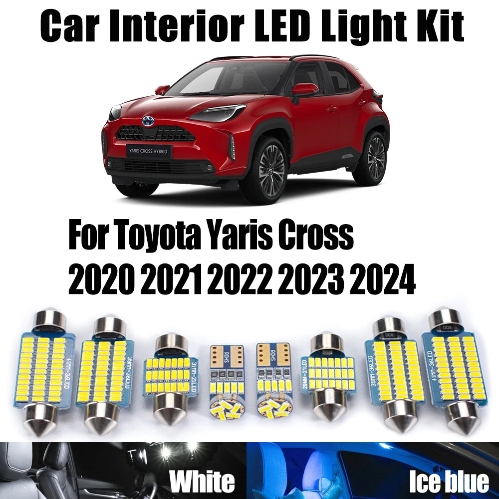 11-Piece LED Interior Light Kit for Toyota - Canbus Error-Free Interior Bulbs