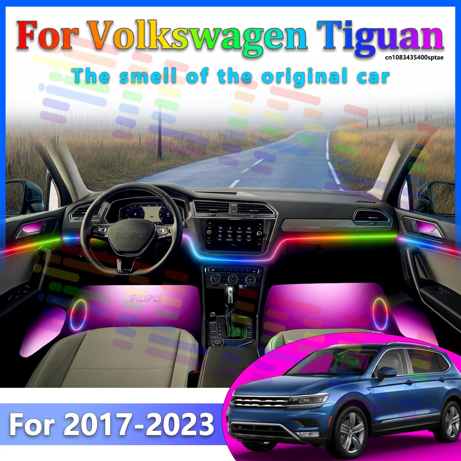 RGB - Neon Strip - for Volkswagen 2019-2023 - App Control - Car Interior Lighting | AUTOKITSHOP