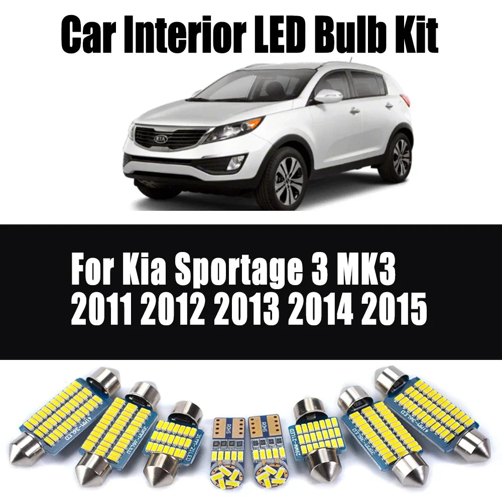 11-Piece LED Interior Light Kit for Kia Sportage 3 MK3 - Canbus Error-Free Bulbs | AUTOKITSHOP