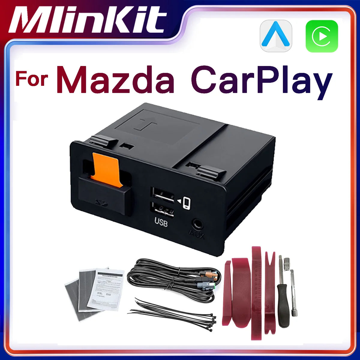 Upgrade CarPlay Android Auto USB Hub Adapter for Mazda 2 3 6 CX3 CX5 CX8 CX9 MX5 miata TK7