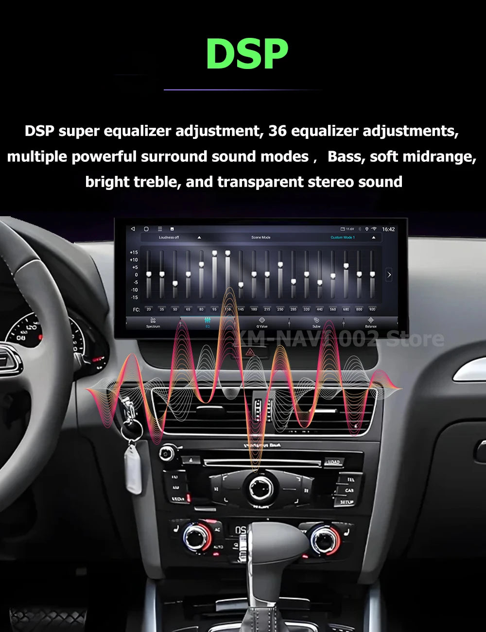 Android 16 for Audi Q3 2013 - 2018 GPS Navigation Wireless Carplay 4G Car Video Multimedia