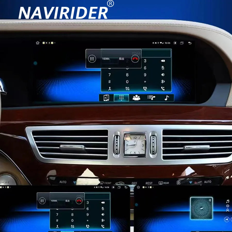 10.25" Android14 Screen Car Radio For Benz S Class S250 S280 S320 S350 S400 S500 S600 W221 | AUTOKITSHOP